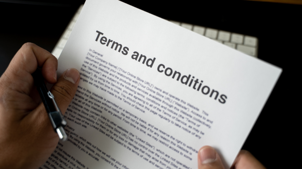 Terms Conditions Finance Class